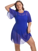Aurora Story Sleeve Cut Out Tummy Control Swim Dress