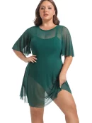 Aurora Story Sleeve Cut Out Tummy Control Swim Dress