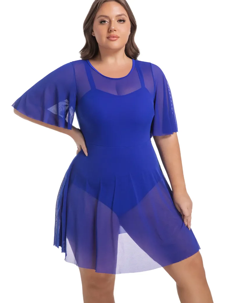 Aurora Story Sleeve Cut Out Tummy Control Swim Dress - Image 9