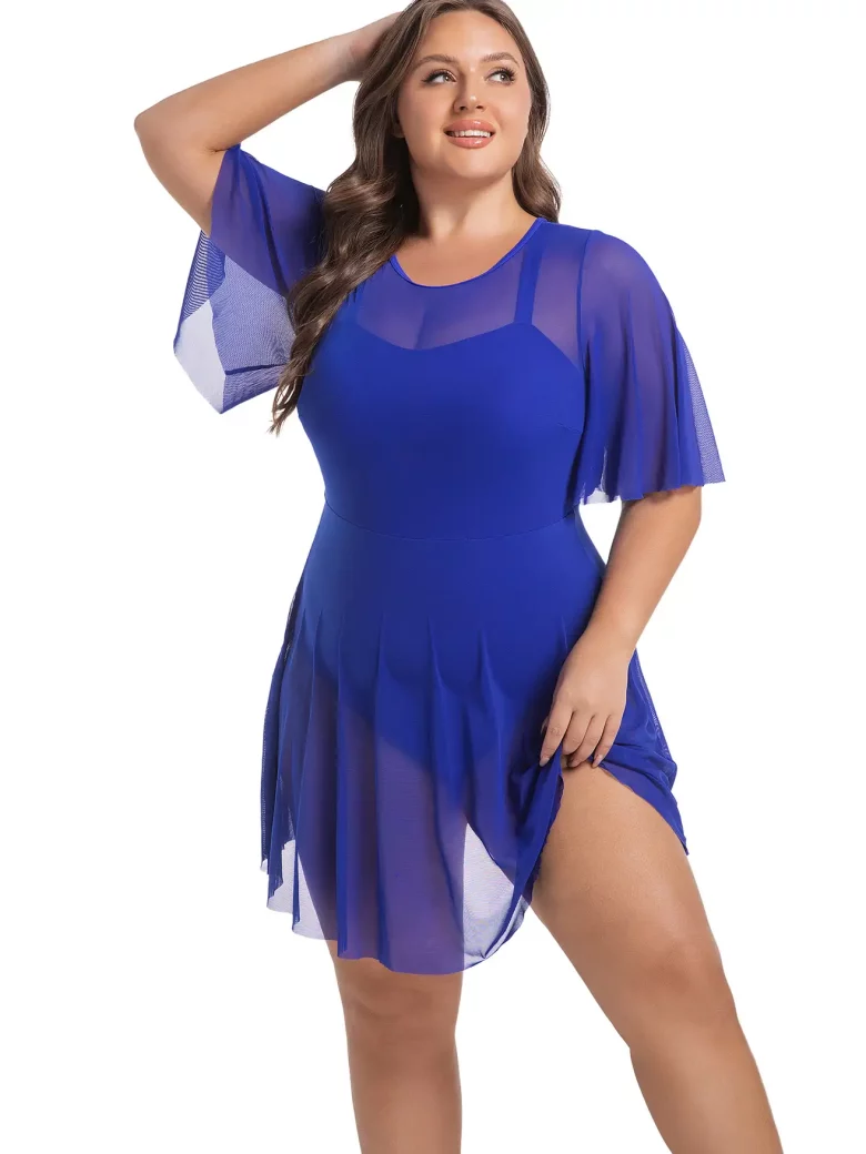Aurora Story Sleeve Cut Out Tummy Control Swim Dress - Image 12