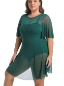 Aurora Story Sleeve Cut Out Tummy Control Swim Dress
