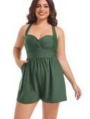 Aurora Story One Piece Jumpsuit Swimsuits with Pocket