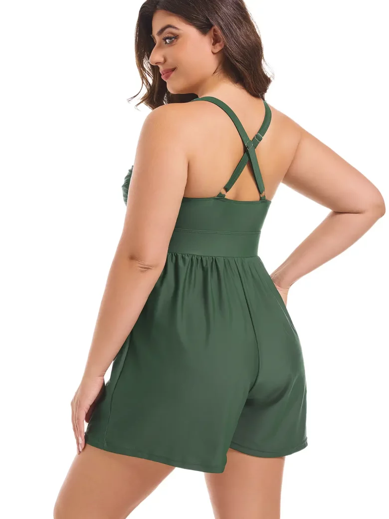 Aurora Story One Piece Jumpsuit Swimsuits with Pocket - Image 4