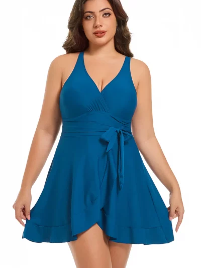 Aurora Story One Piece Swimsuits Empire Waist Swim Dress