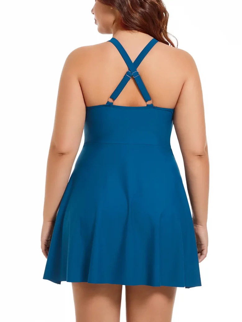 Aurora Story One Piece Swimsuits Empire Waist Swim Dress - Image 6